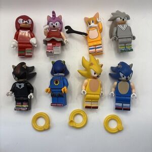 8 Sonic The Hedgehog Series 1 Minifigures Anime Brick Toy Set